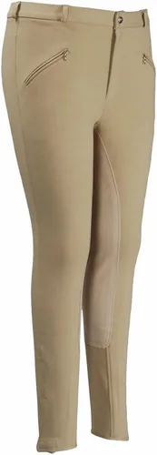 Vista 2 de TuffRider Pantalones de asiento completo de algodón regular para hombre Negro