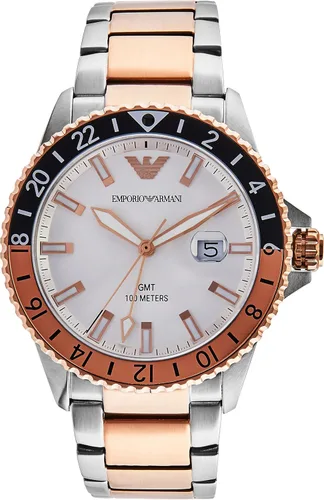 Vista 10 de Emporio Armani World Explorer Dive-Inspired Men's Watch with Stainless Steel, Silicone or Leather Band