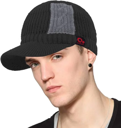 Vista 62 de Janey&Rubbins Gorro de punto diario con orejeras con forro polar y calavera