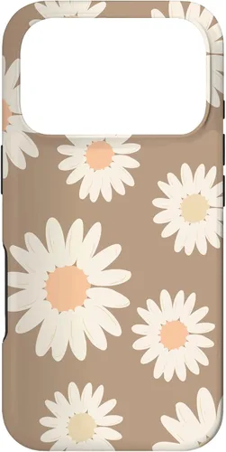 Vista 30 de Boho Neutral Cute Floral Pattern White Daisy Flowers Spring Case for iPhone 17