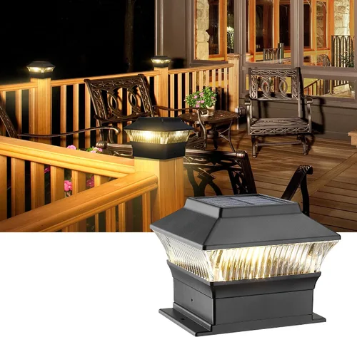 Vista 27 de 50 Lumen Luces Solares para Postes, 3 Modos Luces para Deck al Aire Libre, Valla, Tapa de Poste - 4x4 3.5x3.5 4.5x4.5 o 5.5x5.5, Luces LED