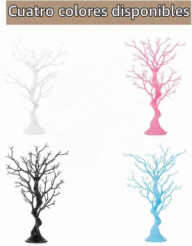 Vista 6 de Sziqiqi Árbol artificial negro para centro de mesa, pequeños árboles falsos de 1.9 pies, árbol sintético para fiesta, cumpleaños, jardín, hogar