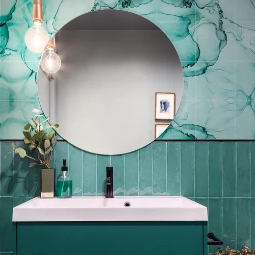 Vista 3 de 12 calcomanías mate para azulejos de pared, despegar y pegar, autoadhesivas, calcomanías de vinilo para azulejos de pared, adhesivo de PVC