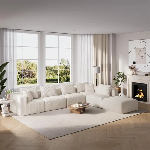Vista 17 de Novilla - Sofá biplaza modular de 70.8 pulgadas, sofá modular de espacio pequeño, moderno sofá de nube con soporte Smarts Coil®, sofá seccional sin