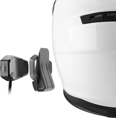 Vista 4 de INTERPHONE UCOM3 - Sistema de comunicación Bluetooth para motocicleta - 2 conductores de hasta 500 Mt de alcance - Batería 10 horas - Cascos