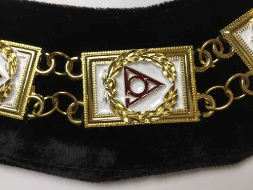 Vista 3 de Masonic Regalia LOCOP Cadena Collar Metal Dorado