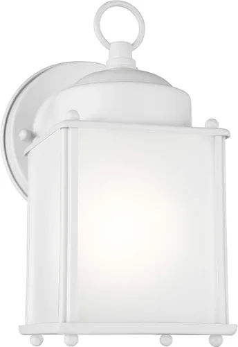 Vista 9 de Generation Lighting 8592001-965 - Farol de pared para exteriores Castle One Light, acabado de níquel cepillado antiguo, 8.25 pulgadas de alto, 4.25