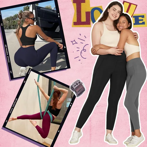 Vista 3 de CAMPSNAIL Paquete de 4 leggings para mujer, pantalones de yoga de cintura alta con control de abdomen con bolsillos para entrenamiento, gimnasio