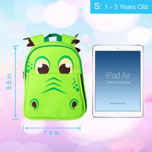 Vista 3 de gxtvo Mochila para niños pequeños, correa de seguridad de 9.5 pulgadas para niños y niñas, unicornio, mariposa, sirena, dinosaurio