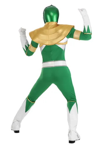 Vista 2 de Disfraz auténtico para hombre de Power Rangers Green Ranger Multicolor