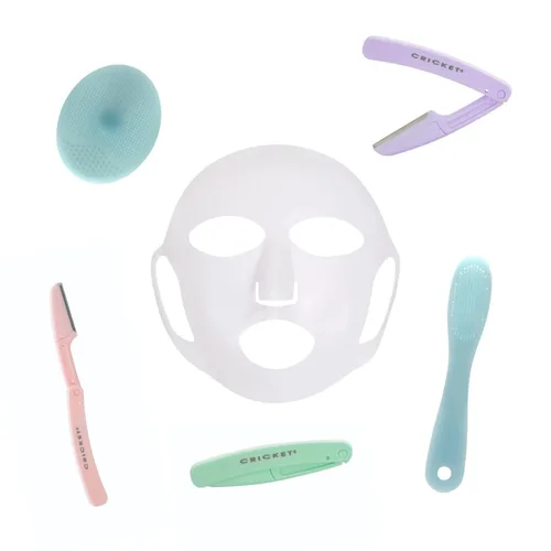 Vista 10 de Cricket Pore Perfection Limpieza facial diaria Herramientas esenciales Cepillo facial Herramienta de máscara exfoliante labial Set de máscara