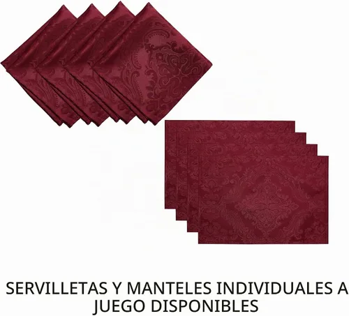 Vista 4 de Elrene Home Fashions Caiden Elegance - Servilleta, diseño de Damasco Arándano