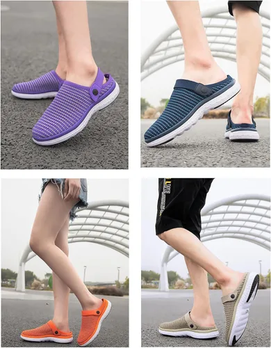 Vista 6 de Zuecos de jardín para hombre y mujer, zapatos de jardín de verano, sandalias transpirables para el hogar, zapatos para interiores y exteriores