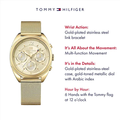 Vista 3 de Tommy Hilfiger 1781488 Reloj analógico en tono dorado para mujer