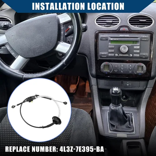 Vista 2 de 4L3Z-7E395-BA/Cable de cambio de engranajes de transmisión automática para Ford F150 2004 / Cable de palanca de control automático WO/Flow Thru