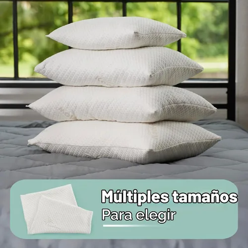 Vista 5 de Snuggle-Pedic funda de almohada extraíble con cierre de material de bambú lujoso Kool-Flow Blanco