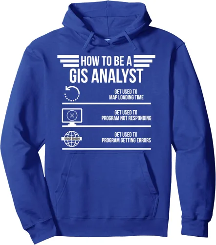 Vista 3 de How to be a GIS Analyst Funny GIS Analyst Gift Pullover Hoodie, Negro