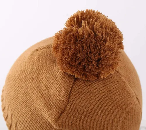 Vista 4 de Home Prefer Gorro de punto de vellón para niños y niñas, gorro de invierno para niños pequeños
