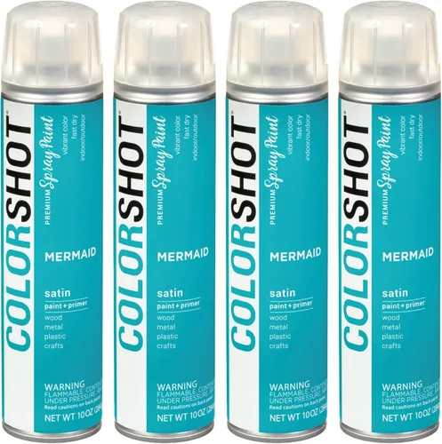 Vista 33 de COLORSHOT Pintura en aerosol brillante, aromaterapia (lavanda) 10 onzas, paquete de 4, pintura acrílica de secado rápido, uso en interiores