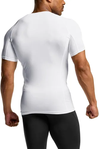Vista 2 de TSLA - Paquetes de 1 o 3 camisetas de compresión para hombre, FPU 50+, de secado rápido, de manga corta, camiseta de entrenamiento atlético