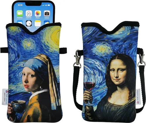 Vista 67 de Tainada Funda Estuche Bolsa de Neopreno para Teléfono para Hombres y Mujeres con Correa Cruzada/Cordón para el Cuello para iPhone 17/16/15 Pro Max
