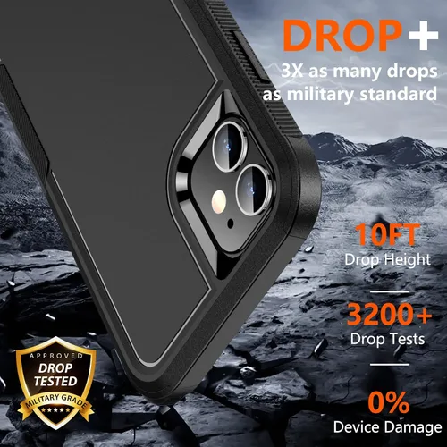 Vista 2 de SPIDERCASE Funda a prueba de golpes para iPhone 11, [protección contra caídas de grado militar de 10 pies], con 2 piezas
