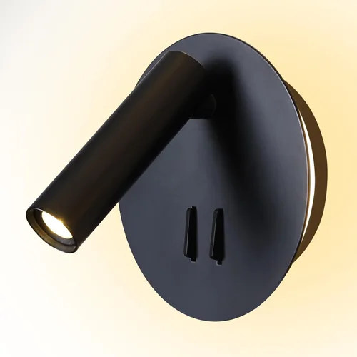 Vista 8 de ZEROUNO Lámpara de lectura de montaje en pared para dormitorio, lámpara de pared nocturna retroiluminada, aplique cableado con interruptor