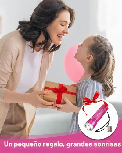 Vista 9 de Everbrite linterna mini, linterna LED con 3 modos, incluye 3 pilas AAA, linterna pequeña resistente al agua para emergencias y campamento, rosa