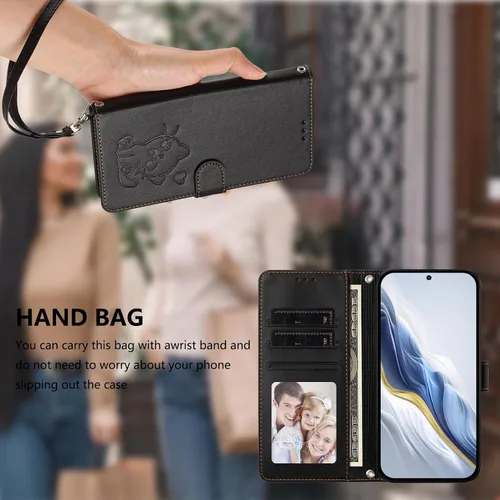 Vista 8 de Funda compatible con Tecno Spark Go 1 / Go 1S / Spark Go 2025, compatible con Tecno Pop 9 4G Lanyard【Soporte para tarjetero, cartera con cierre