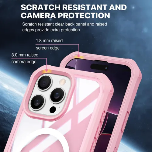 Vista 26 de TOPF&B Funda magnética para iPhone 16, compatible con MagSafe, cubierta completa de 360 grados, protector de pantalla de privacidad integrado