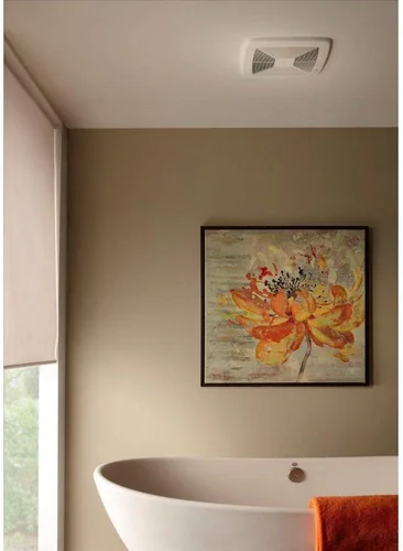 Vista 3 de Broan-NuTone QTXE110 - Ventilador con barras colgantes y conector de conducto redondo de 6 pulgadas, Certificado ENERGY STAR, 110 CFM, 0.7 Sones