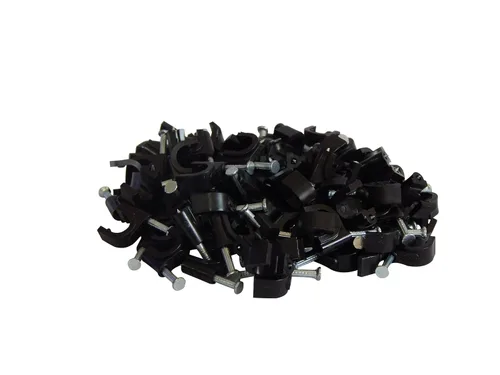 Vista 3 de Your Cable Store Paquete de 100 clips de cable RG6 negros / 0.315 in
