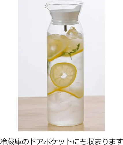 Vista 3 de HARIO WPC-90-W Jarra de agua, 30.4 fl oz (30.4 fl oz), color blanco