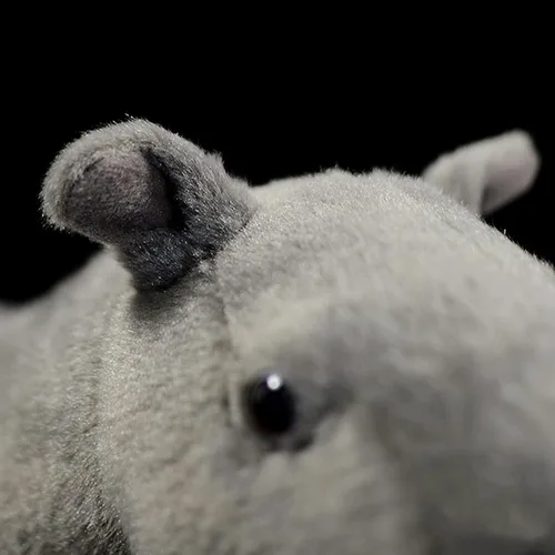 Vista 6 de Paraceratherium - Peluche realista de rinoceronte gigante de 16 pulgadas, juguete realista de pie, juguete de simulación suave de zoológico