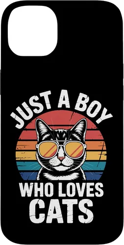 Vista 15 de Just A Boy Who Loves Cats Feline Enthusiast Pet Cat Parents Case for iPhone 16