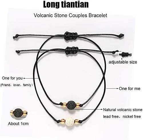 Vista 2 de Pulseras de regalo para madre e hija, pulsera de mejor amiga, rosa pomise a juego para parejas, pulseras familiares para mujeres y niñas, Cobre, otro