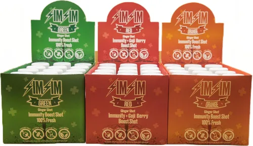 Vista 9 de SIM SIM Green Immunity Shots Antiinflamación Vegano, sin gluten Jengibre orgánico y limón Inyecciones de bienestar Refuerzo de inmunidad