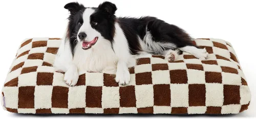 Vista 23 de LE SURE - Bonita almohada estética para mascotas, tamaño mediano, diseño jacquard grueso para mascotas, 30 x 20 pulgadas