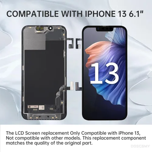 Vista 5 de para iPhone 13 Reemplazo de pantalla con auricular 6.1" LCD Kit de reparación Display Digitizer Ambient Light Sensor 3D Touch Full Assembly