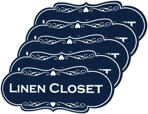 Vista 47 de Letrero de armario de lino de diseñador (negro) - Pequeño