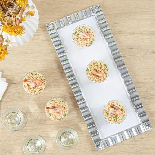 Vista 6 de Restaurantware -Vasos de postre de 5 onzas, 100 mini vasos desechables para aperitivos, redondos, diseño Pilsner, taza de parfait de plástico