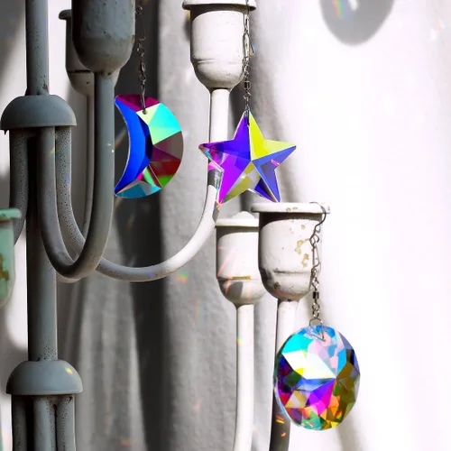 Vista 6 de 3pcs Crystal Prism Suncatcher 1.772 in Colgante Ornamento AB