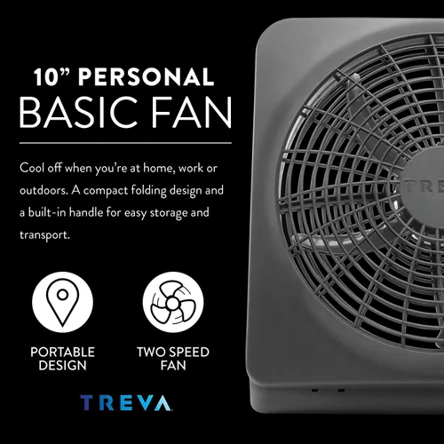 Vista 6 de 02 Cool ventilador portátil eléctrico o a batería, 10 pulgadas