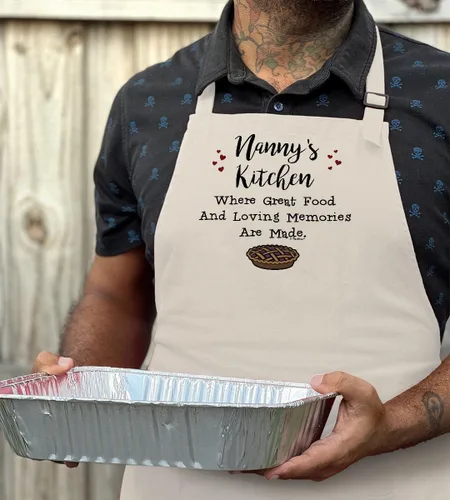 Vista 4 de Nanny's Kitchen Where Great Food Loving Memories Are Made - Delantal ajustable con dos bolsillos