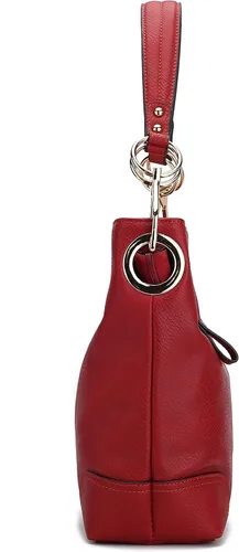 Vista 16 de MKF Collection Mia K - Bolso Hobo para mujer, de piel vegana, bolso de hombro holgado, bolso con asa superior