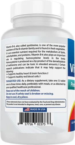 Vista 7 de Best Naturals Vitamina B6 25 mg, 120 tabletas (120 unidades (paquete de 1))