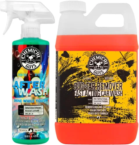 Vista 7 de Chemical Guys CWS_104 - Kit de jabón y recambio concentrado para eliminar bichos y alquitrán para lavar el auto, 2 botellas - (1) 16 onzas y (1)