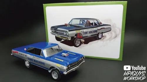 Vista 5 de AMT 1965 Chevy Chevelle AWB Time Machine 1:25 Kit de modelo a escala
