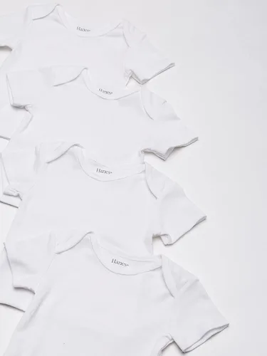 Vista 2 de Hanes Ultimate Baby Flexy - paquete de 4 playeras de manga corta para bebé.