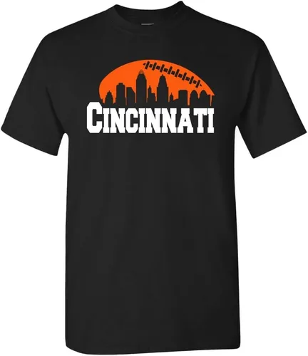 Vista 42 de Xtreme Apparrel City Skyline - Camiseta de hombre para los aficionados al fútbol americano Pittsburgh - Camisa negra